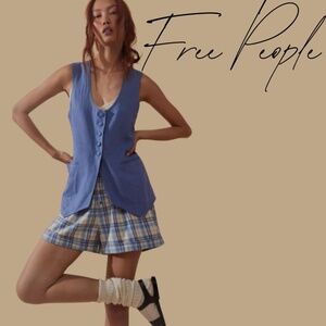 NWOT Free People Millie Linen Vest